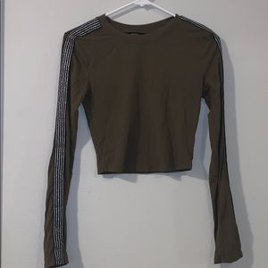 Green shiny long sleeve